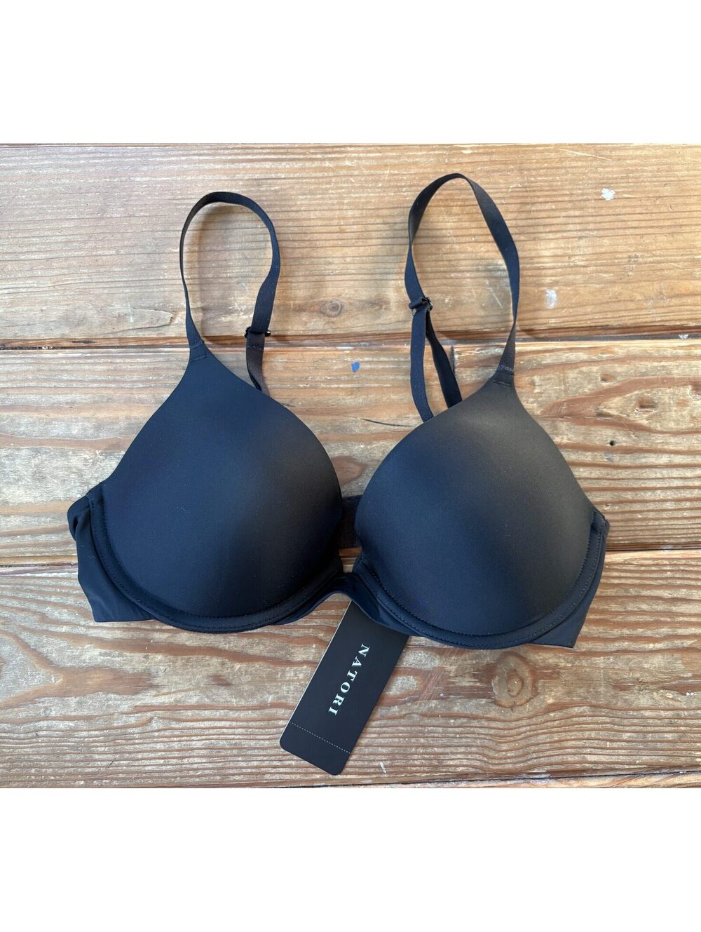 Natori Minimal Black Underwire Contour Bra 32C NWT Style 727229